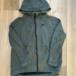 Men's Nike Tech Fleece Green Hooded Sweater Size Small
